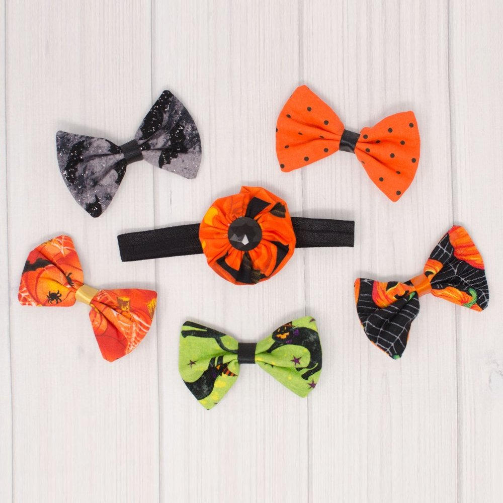 Halloween Hair Bow & Headband Set